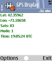 GPSDisplay In Action